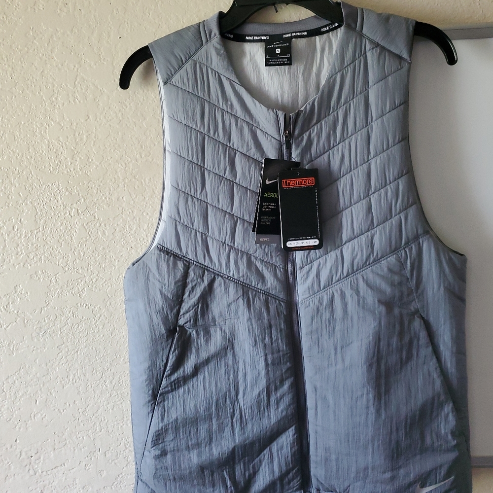 Mens Nk Arolyr Vest Men's Running Vest Nike Gray S